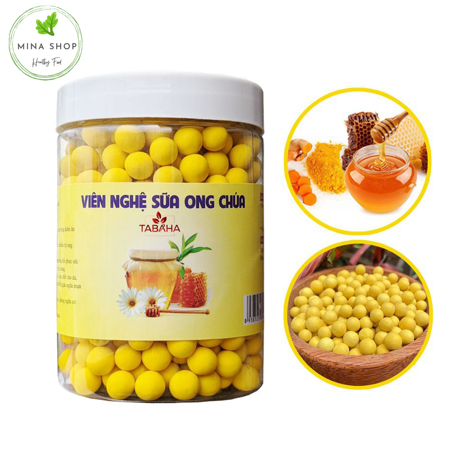 Viên tinh nghệ sữa ong chúa , viên nghệ sữa ong chúa , viên nghệ mật ong, viên nghệ - 500gr