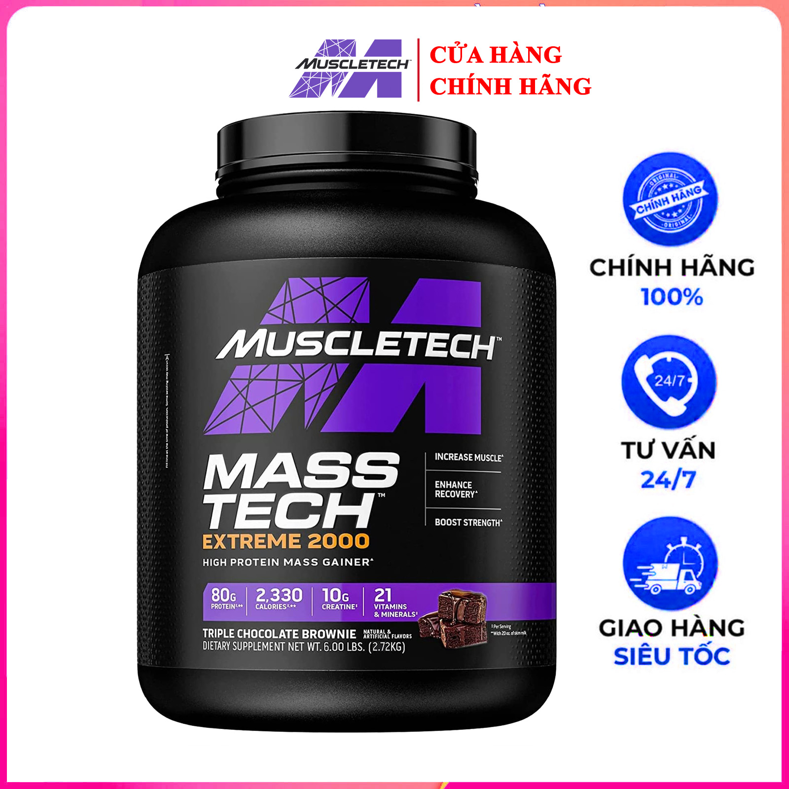 [KÈM BÌNH] Sữa tăng cân tăng cơ cực khủng MASS TECH EXTREME 2000 của MuscleTech thùng cực lớn 10kg hỗ trợ tăng cân tăng cơ nạc nhanh chóng cho người tập gym và chơi thể thao hấp thu kém - thuc pham chuc nang