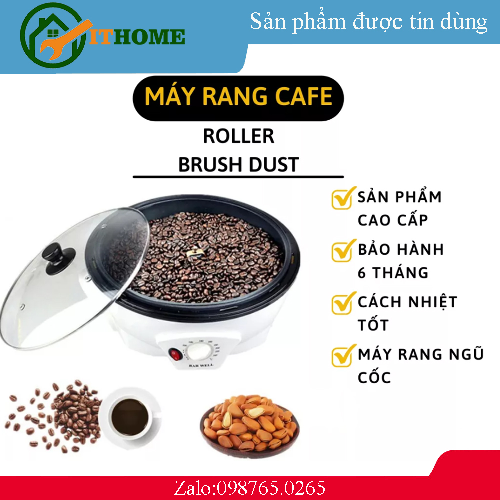 Máy rang cà phê, rang ngũ cốc đa năng, làm bắp ram bơ,rang đậu, máy rang điện tại nhà