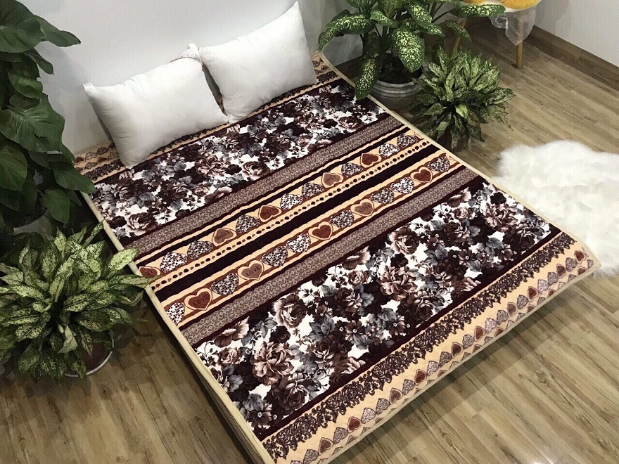 (FreeShip MAX) Thảm nhung trải giường chần bông, Thảm lông cừu trải giường, thảm nỉ nhung trải giường, thảm nhung đa năng, thảm trải giường 3 lớp, Thảm nỉ trải giường đa năng, thảm trải sàn mùa đông