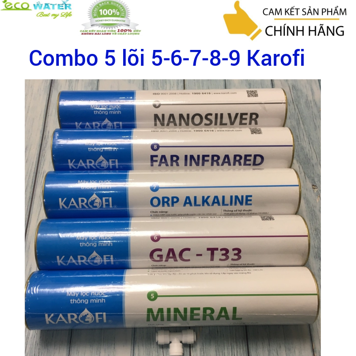 Combo 5 lõi lọc nước tạo khoáng karofi - lõi lọc nước số 5,6,7,8,9 karofi - ECM00142