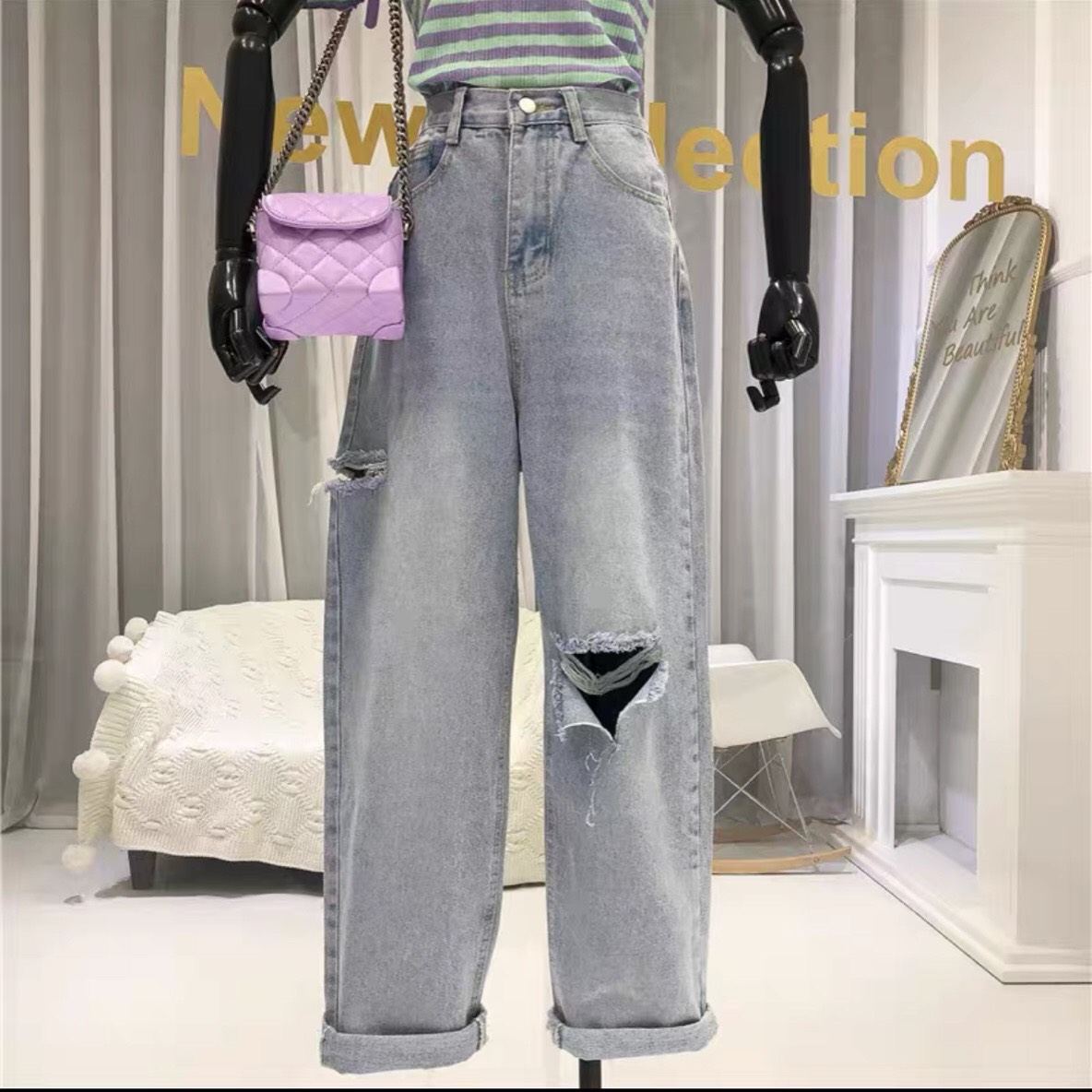 Quần baggy nữ siêu hách dáng co giản tốt DOTTIE SHOP