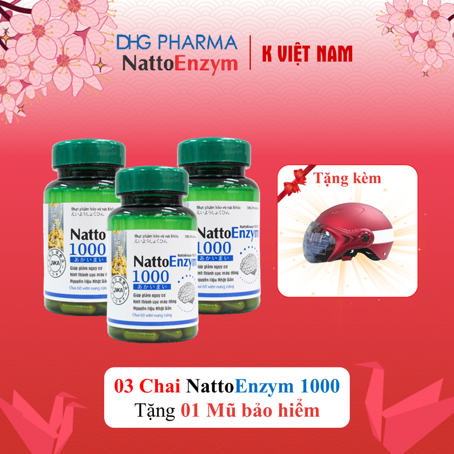Combo of 3 bottles of nattoenzyme 1000-anti-stroke, anti-rash relief