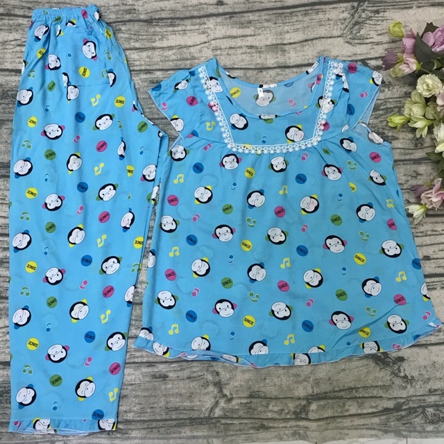 đồ bộ tole quần dài trẻ trung 4 size (40-80 kí)