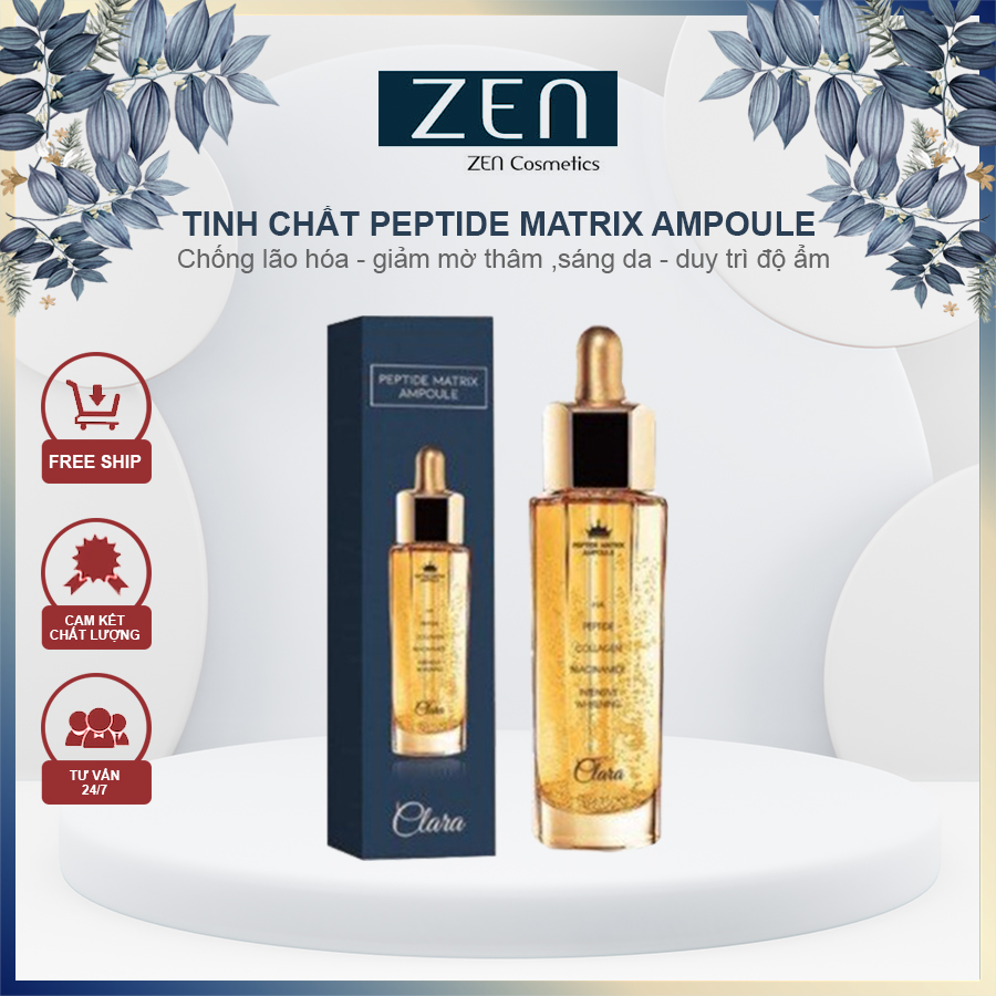Tinh Chất Dưỡng Ẩm Trắng Da Clara Peptide Matrix Ampoule Hàn Quốc 50ml
