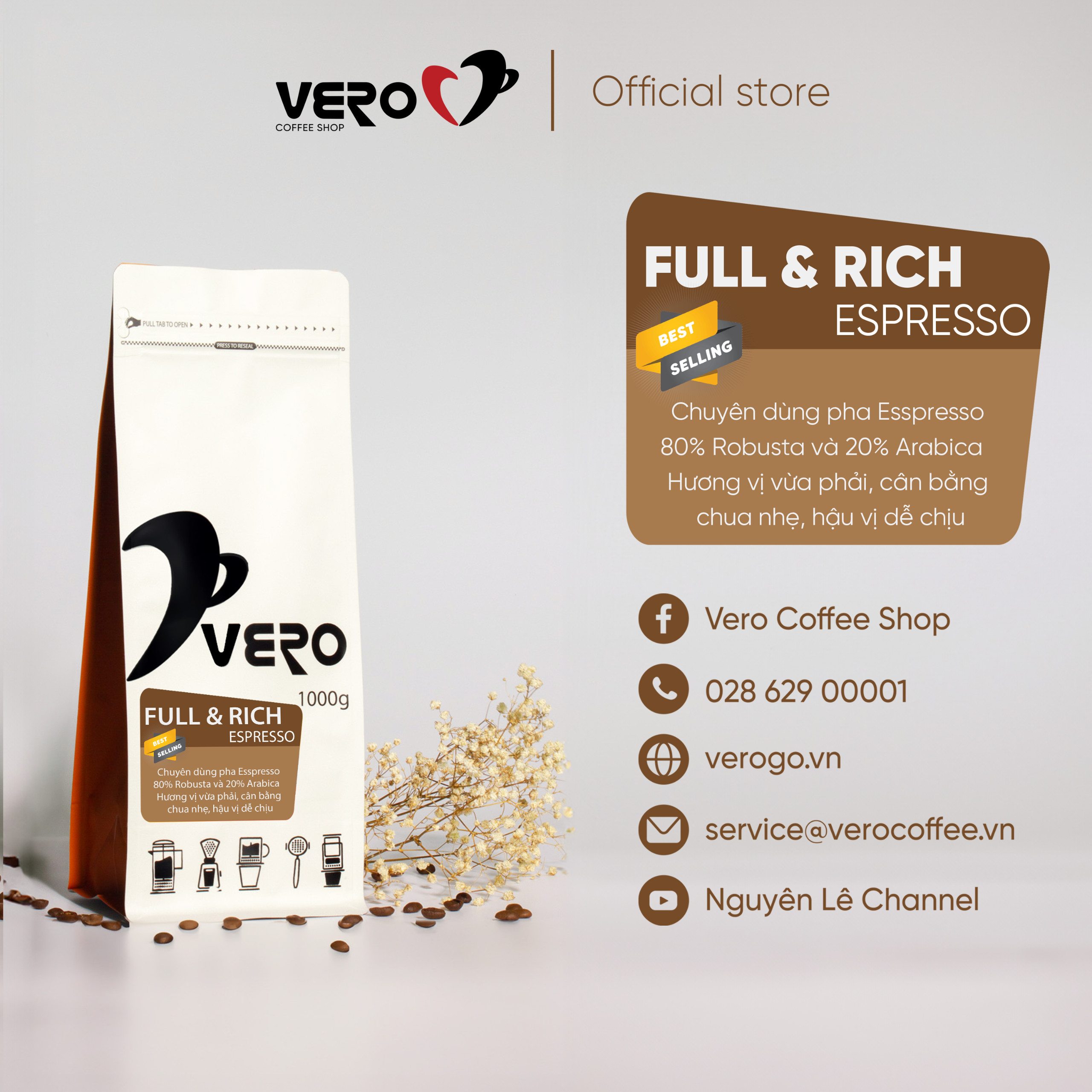 Cà phê vero full & rich espresso