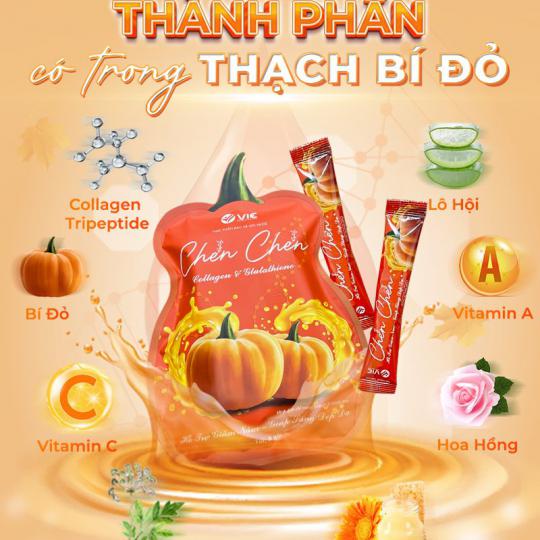 Thạch bí đỏ chen chen vic đẹp da ngừa nám