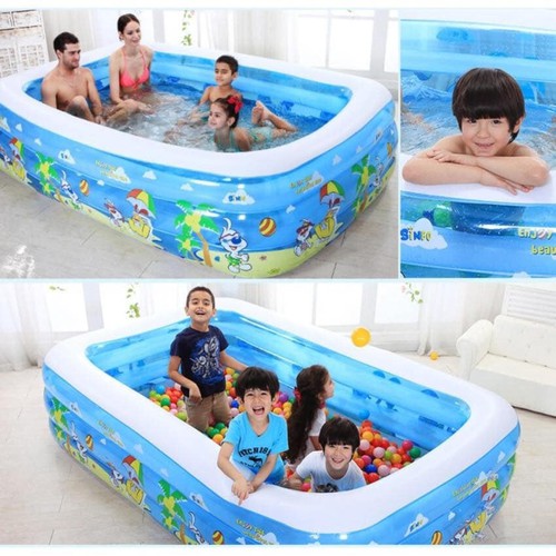 [HCM]Bể Bơi Cho Bé Bể Bơi Phao Bơm Hơi Tại Nhà Hồ Bơi 3 Tầng  Chất Liệu PVC Chống Trượt Bền bBỉ An Toàn Cho Bé.