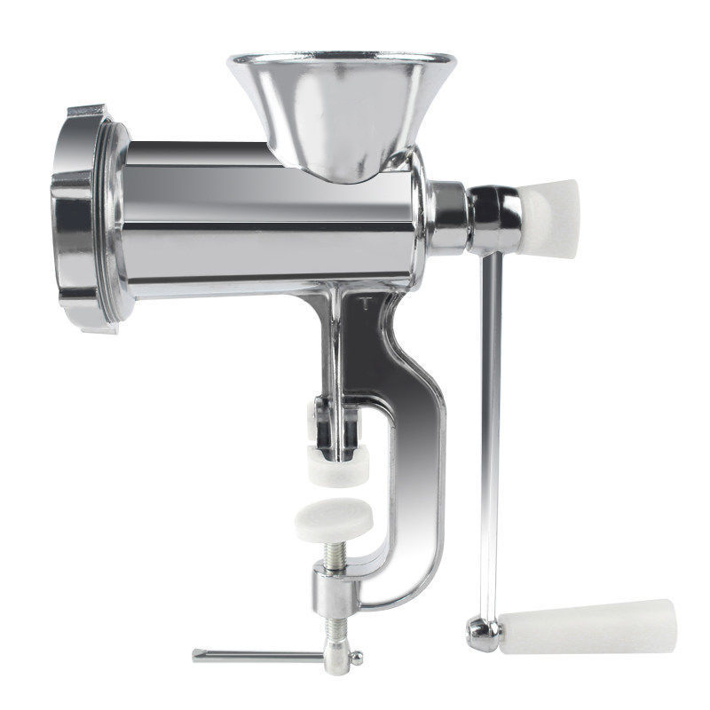 Máy xay thịt bằng tay đế kẹp bàn ĩnox cao cấp, xay thịt, xay cá, xay cua, xay ngũ vị hương,... đa năng.