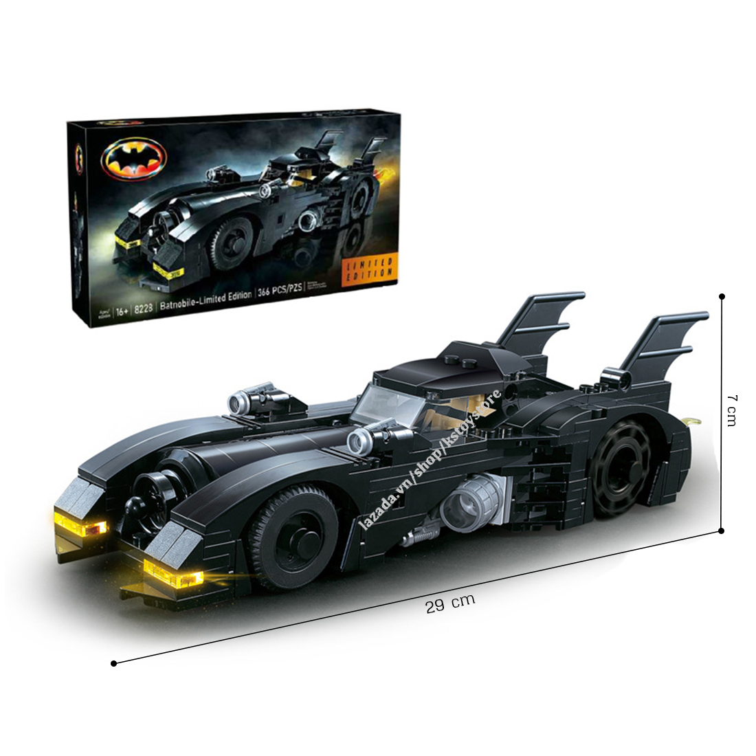 Mô hình xe batman dc comic the dark knight, xe kị sĩ bóng đêm lego no.28