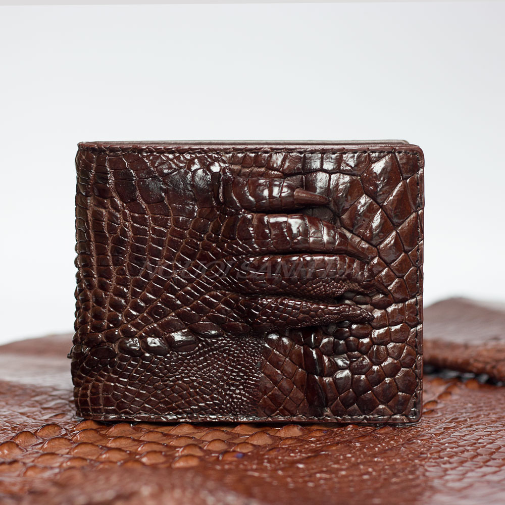 [HCM]Ví bàn tay da cá sấu thật Bóp móng tay da cá sấu cao cấp Người Sành Da - kèm hộp đựng sang trọng bảo hành 2 năm [TẶNG KÈM MÓC KHÓA CHÂN CÁ SẤU]