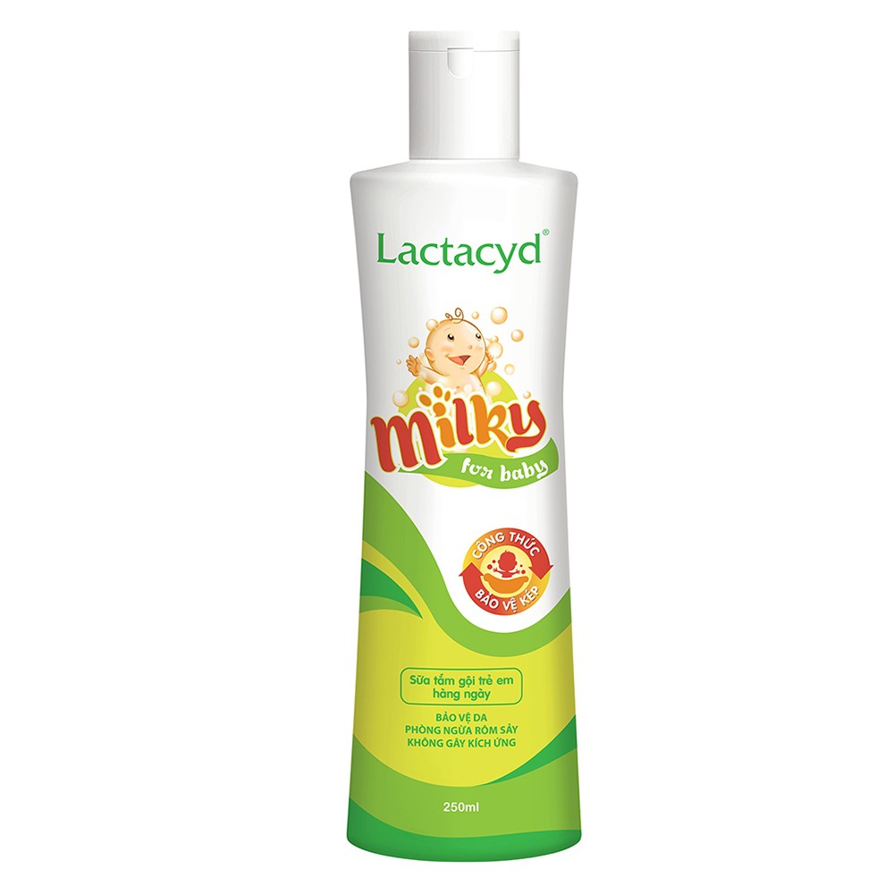 Sữa tắm gội trẻ em Lactacyd Milky 250ml