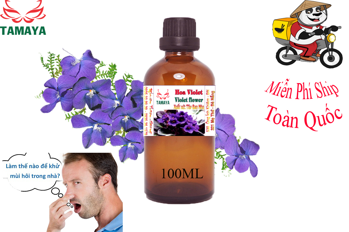 Tinh dầu hoa VIOLET loại lớn thể tích 100 ml xông phòng khử mùi thơm dịu nhẹ