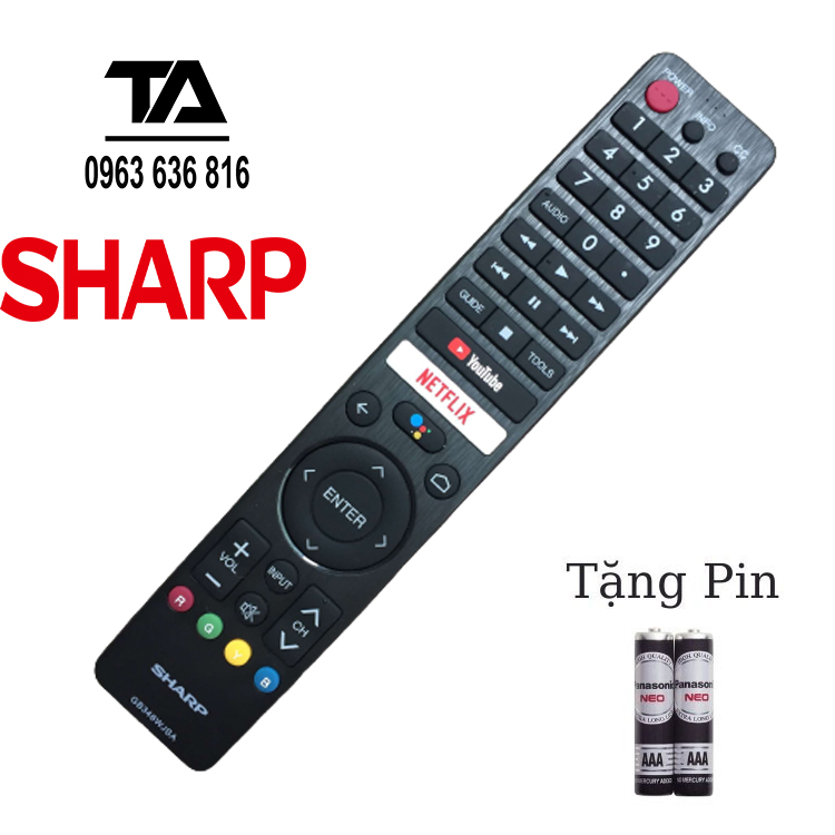 [ FREESHIP ] ✔ REMOTE ĐIỀU KHIỂN TIVI SHARP GIỌNG NÓI - CHÍNH HÃNG 100%
