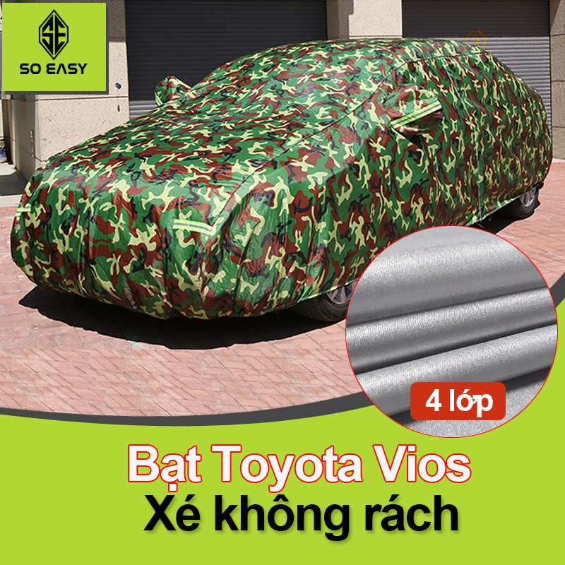 [ TOYOTA VIOS ] Bạt phủ xe hơi toyota vios áo trùm che phủ xe hơi, Bạt phủ xe ôtô tráng nhôm bạc 4 chỗ, 2 lớp chống nóng, mưa, xước sơn,bat phu xe hoi,bat xe hoi,bat phu o to, bat phu oto, bat o to