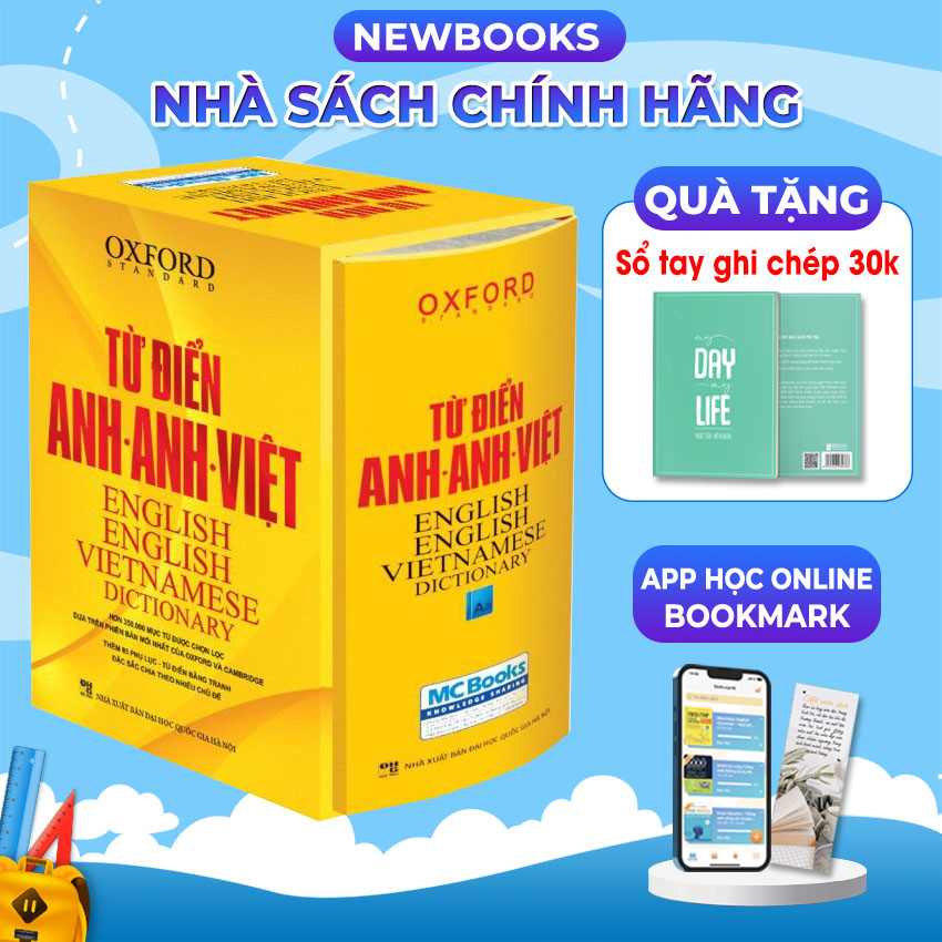 Sách Từ Điển Anh Anh Việt Phiên Bản Bìa Cứng Màu Vàng - MCBOOKS