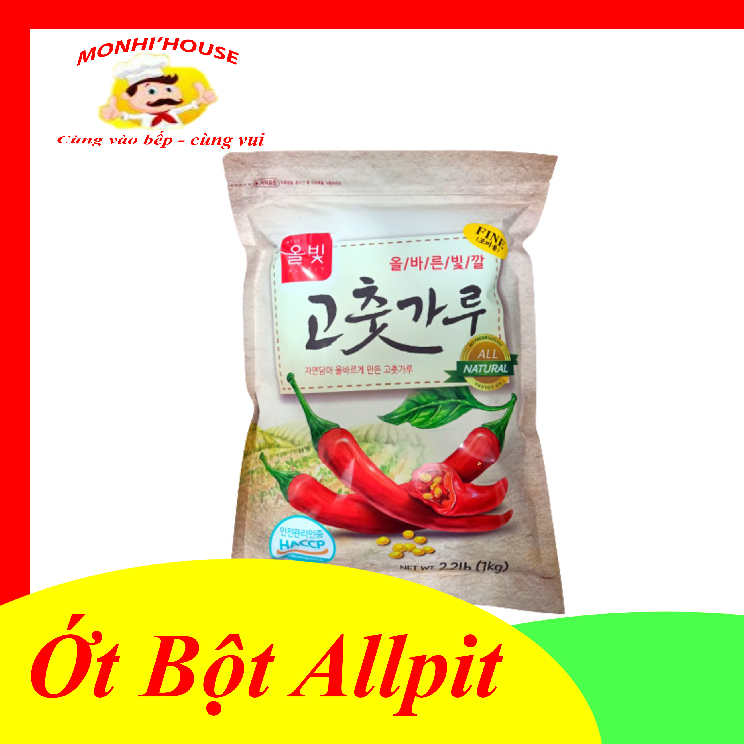 1kg ớt bột hàn quốc loại ngon dạng vảy/ 500g