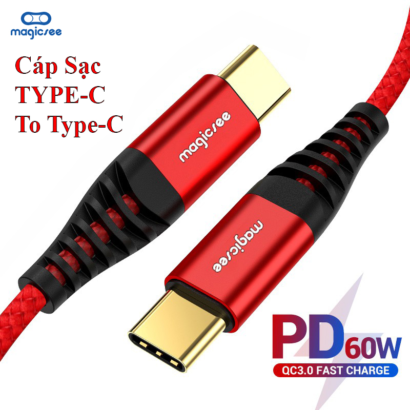 Dây cáp sạc nhanh magicsee pd60w type-c to type-c - sạc nhanh pd20w