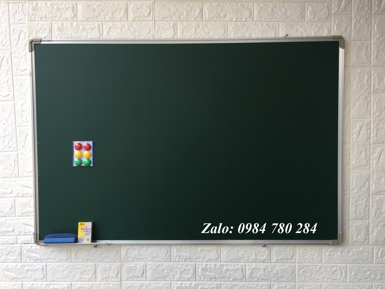 Bảng từ xanh hàn quốc viết phấn 80x120cm - Tặng kèm nam châm, hộp phấn