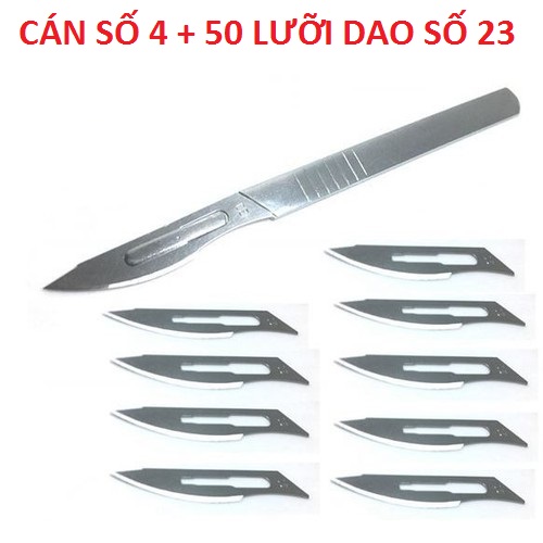 Cán dao mổ y tế số 4 (Kèm 50 lưỡi dao mổ số 23)