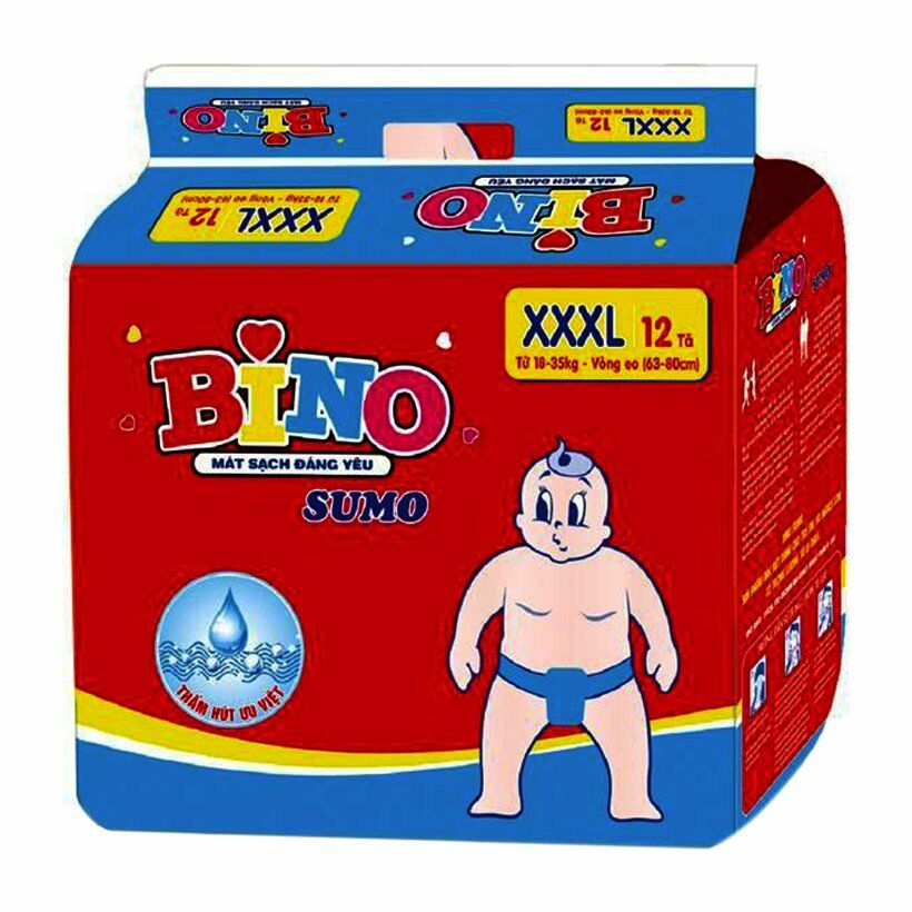 Tã dán bino sumo xxxl 12 miếng