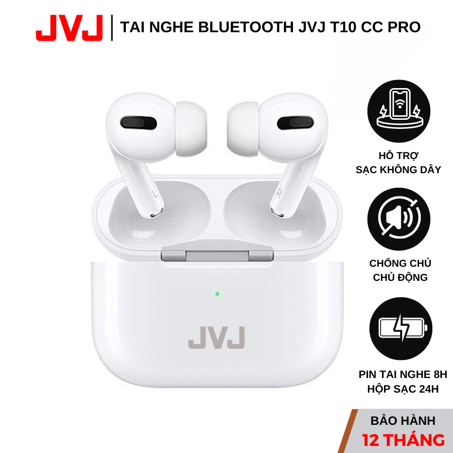 Tai Nghe Không Dây Bluetooth 5.0 JVJ T5/T10 cao cấp cảm biến vân tay, xuyên âm,sử dụng cho tất cả dòng điện thoại iphone Huawei Xiaomi oppo Android vivo, nhỏ gọn tiện lợi, kết nối 2 tai, Hỗ Trợ Cho Mọi Dòng Máy,Tai nghe chính hãng Bh 6T