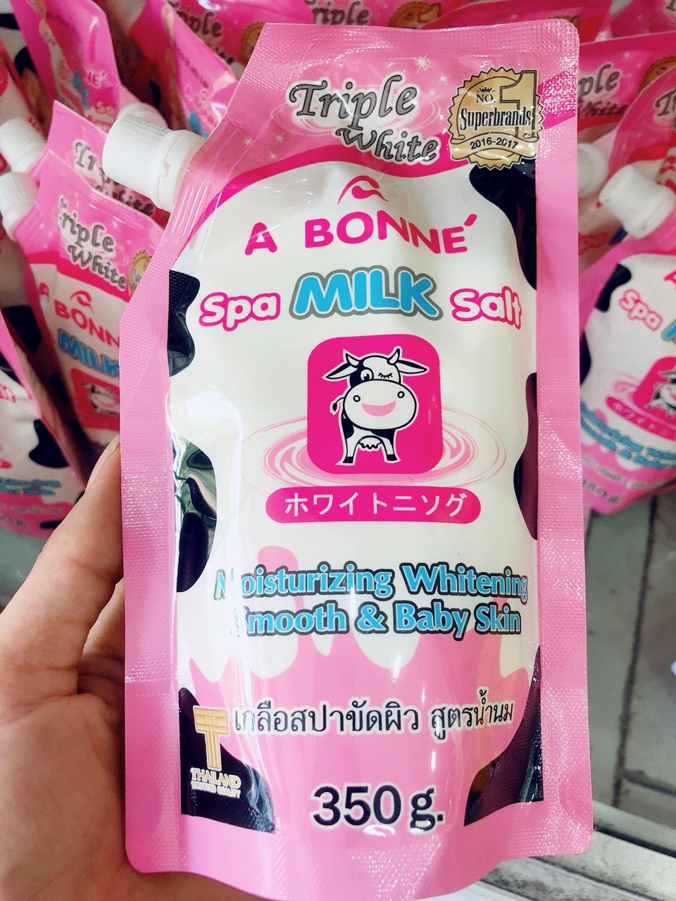 Muối tắm sữa bò tẩy tế bào chết A Bonne Spa Milk Salt Thái Lan 350gr