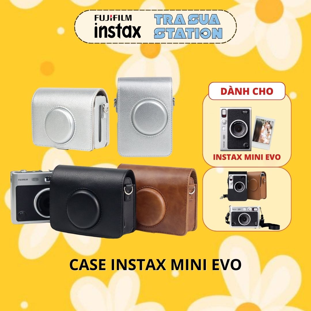 Bao da máy chụp ảnh lấy liền instax mini evo - case da, case trong