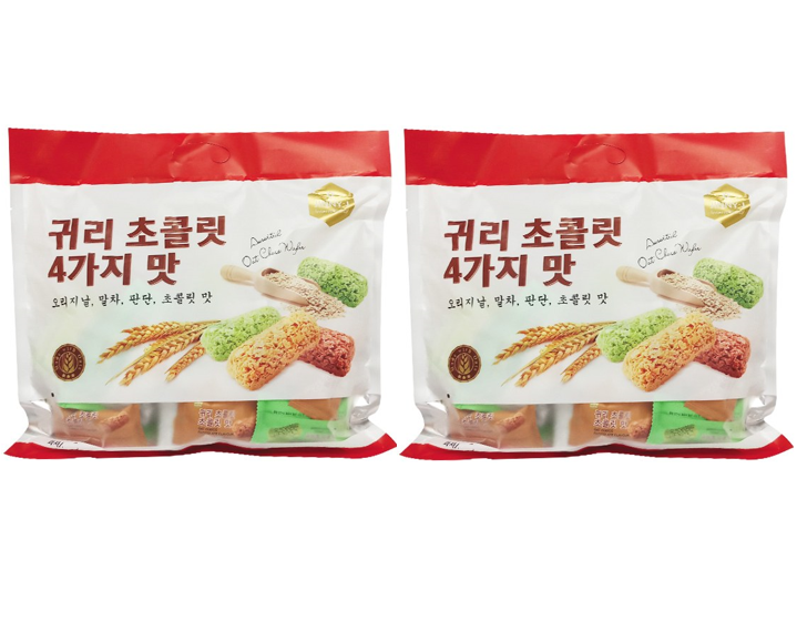 Combo 2 túi bánh xốp lúa mạch hỗn hợp jinny-j 350g mix bốn vị