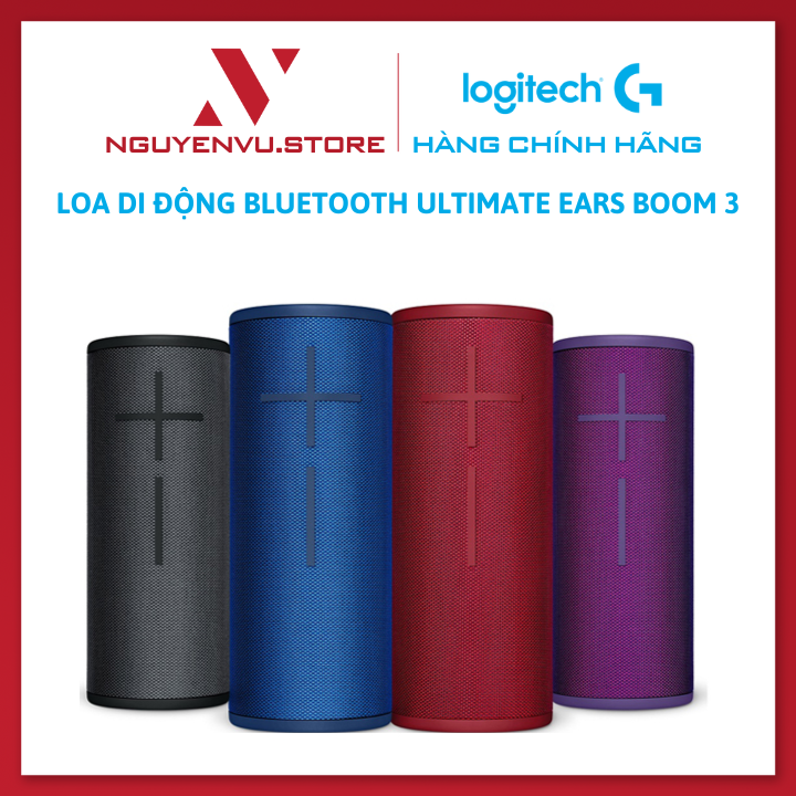 Loa di động Bluetooth Ultimate Ears BOOM 3 - âm thanh sống động 360 độ, kháng nước và bụi IP67, không dây 45m - Hàng chính hãng