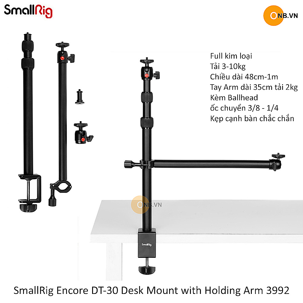 Smallrig encore dt-30 desk mount with holding arm 3992