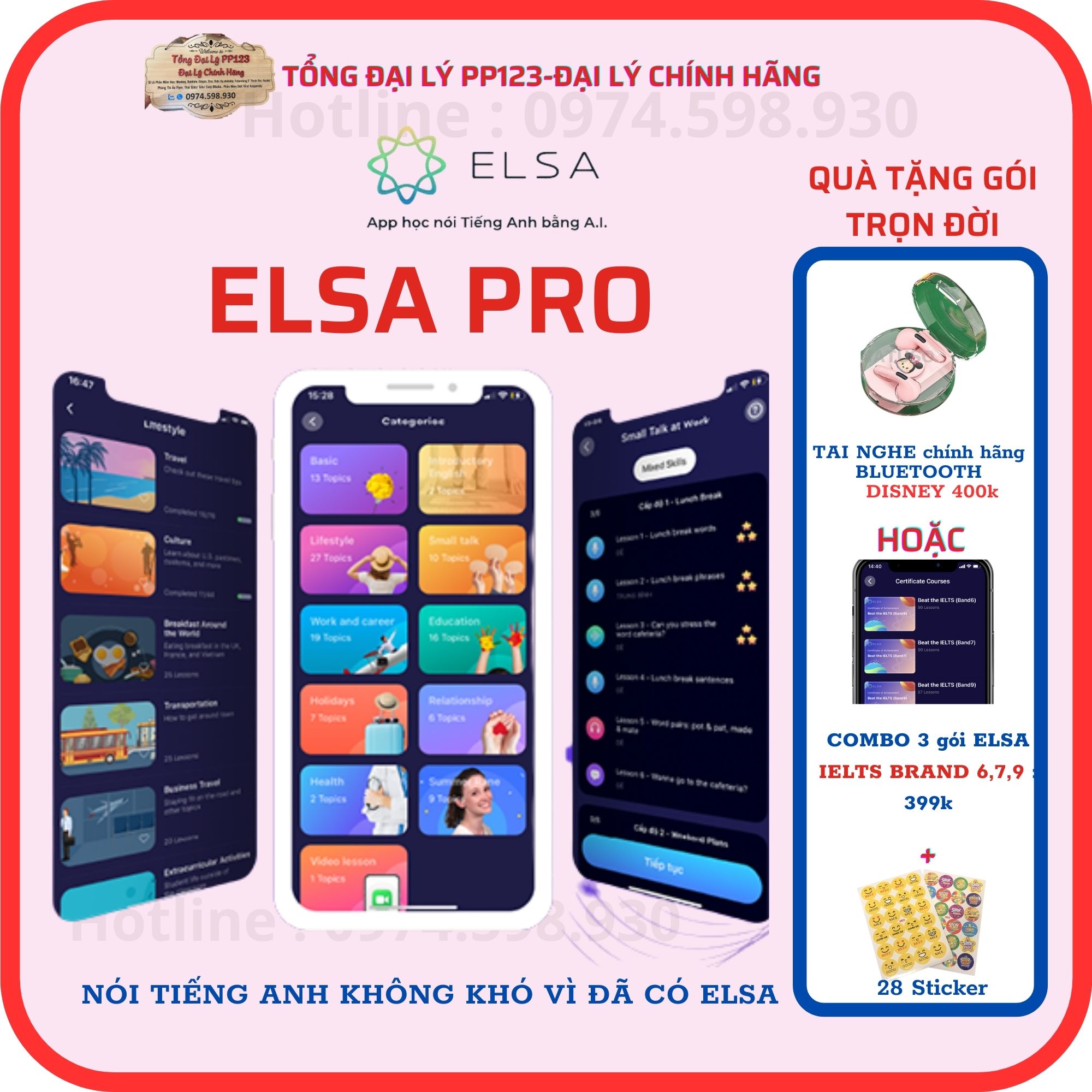 ELSA PRO Trọn đời -Tiếng anh online chất lượng cao