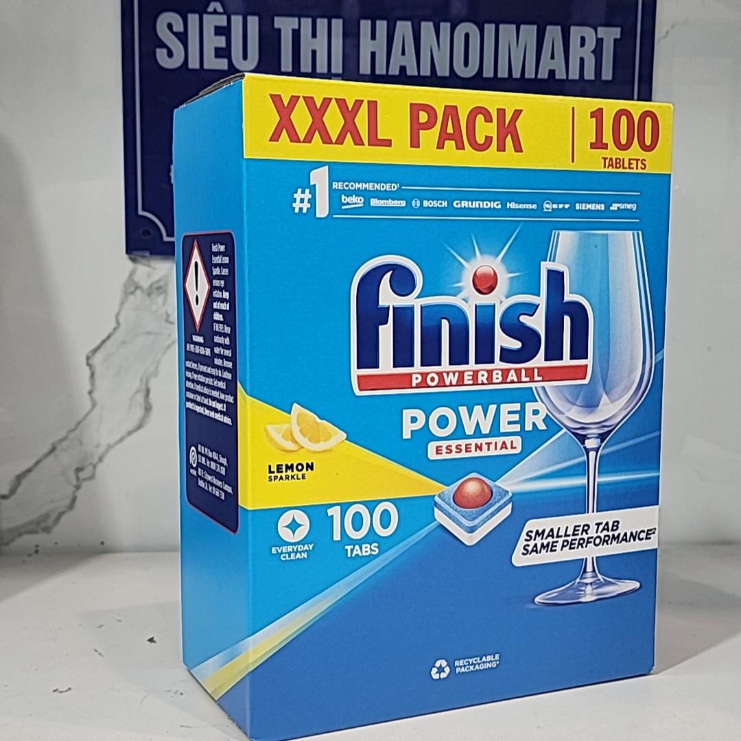 Viên rửa bát Finish All in one 100 viên hương chanh