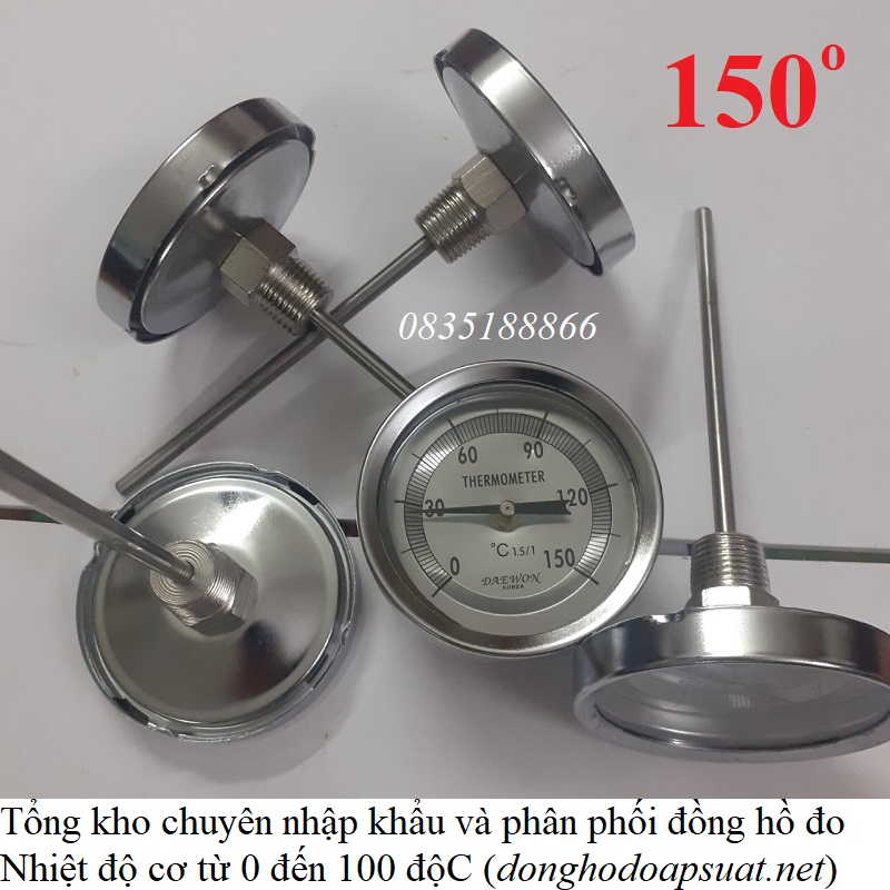 Đồng hồ đo nhiệt độ 150 độ c - daewon hàn quốc đo nhiệt độ nước nóng, lò hơi, lò sấy