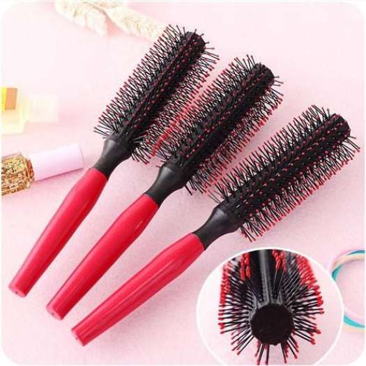 Lược cuốn tóc cán đỏ tiện dụng