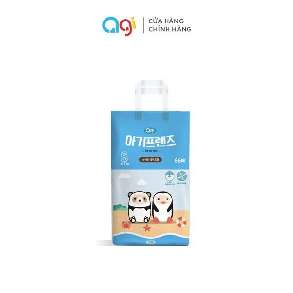 [RẺ VÔ ĐỊCH] Tã/Bỉm dán AGI Hàn Quốc size S66 (dành cho bé 4-8kg)
