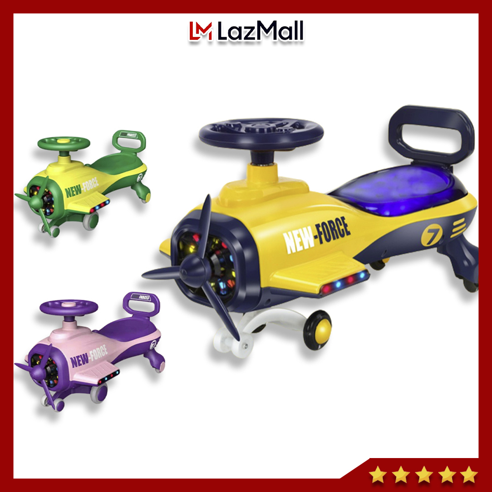Xe lắc cho bé hình máy bay NEW FORCE có đèn, có nhạc