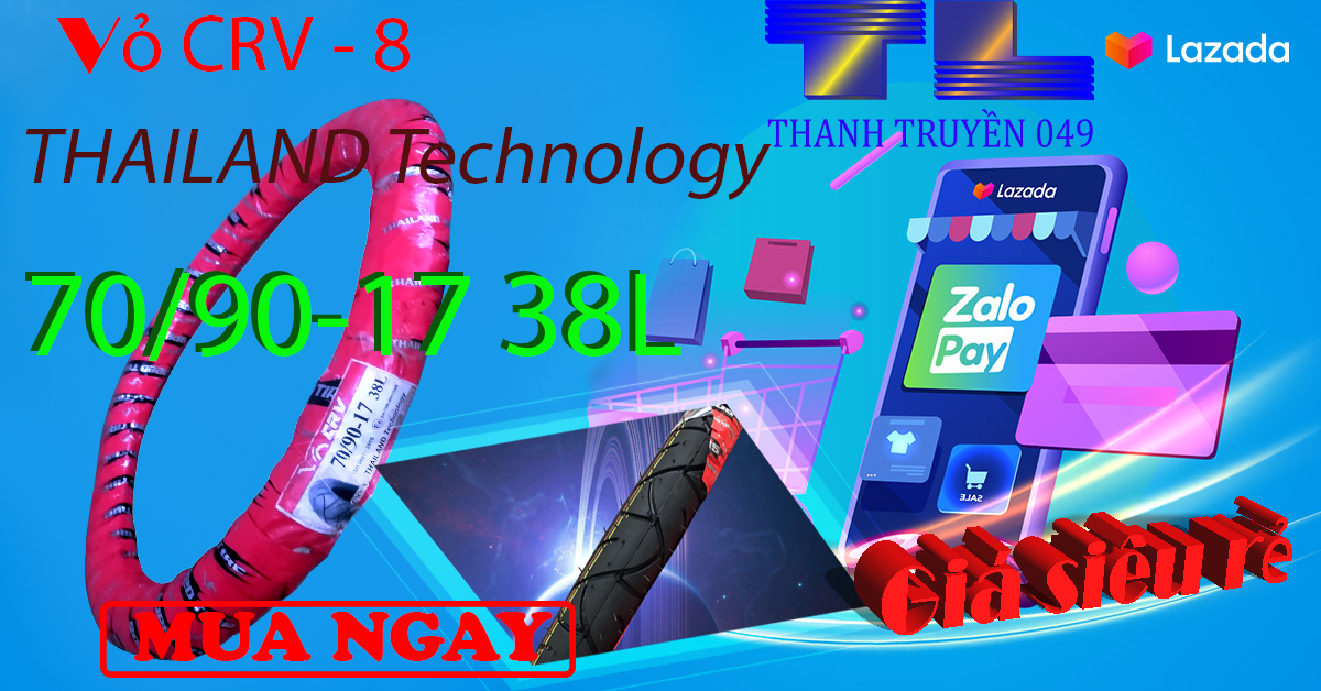 1 vỏ CRV 70/90-17 technology thailan (bao bì màu đỏ)