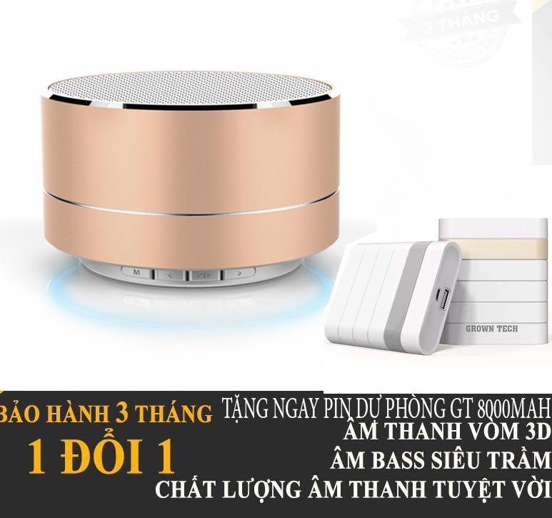 Loa bluetooth A10 loa bluetooth mini A10 loa di động A10 loa vi tính A10 võ nhôm âm thanh vòm 3d tặng ngay pin dự phòng GT 8000mah trong hôm nay