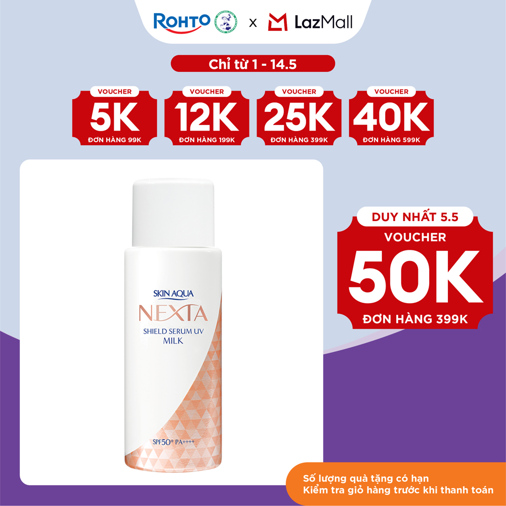 Serum chống nắng ngăn sạm, nám da Skin Aqua Nexta Shield Serum UV Essence SPF50+ PA++++ 50g ( dạng sữa)