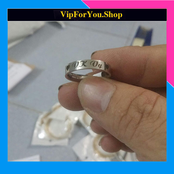 Nhẫn trơn inox sáng đẹp - khắc tên theo yêu cầu - quà tặng ý nghĩa cho bạn bè