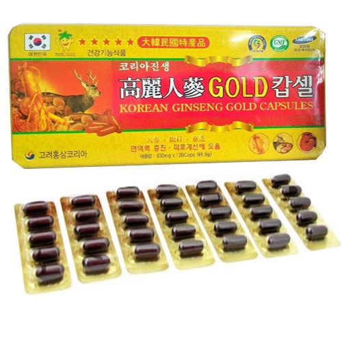 Viên đạm tổng hợp hồng sâm nhung hươu linh chi gold 120 viên