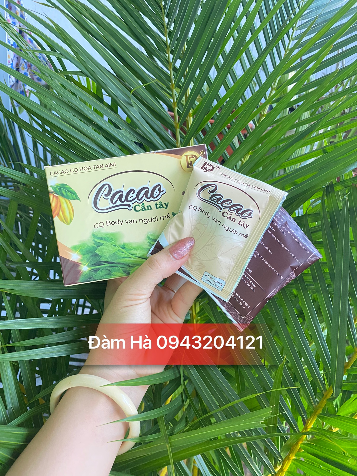 GIẢM CÂN CA CAO CẦN TÂY CQ SLIM  D7 hộp 10 gói