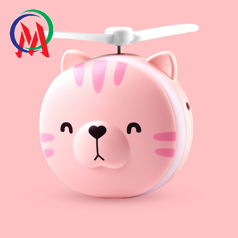 Quạt gương mini hình con heo 3in1 quạt gương đèn kute và tiện lợi