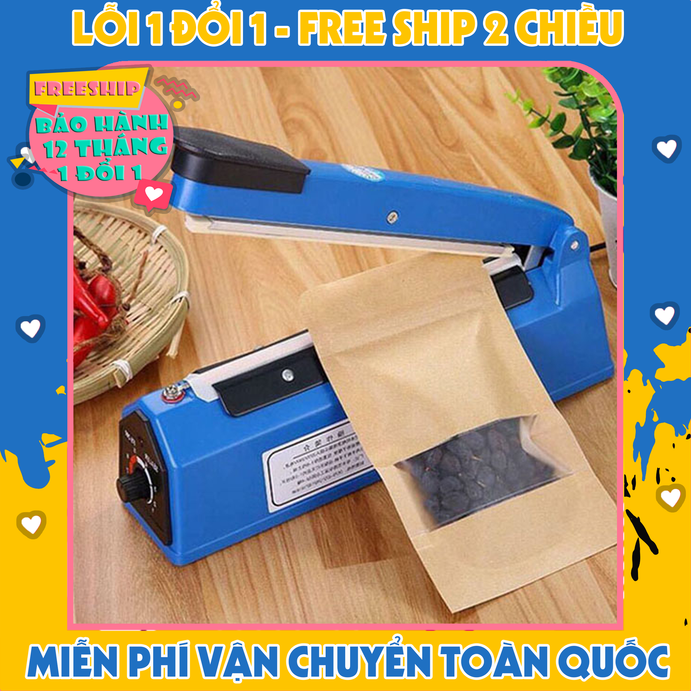 Máy hàn miệng túi cao cấp PFS-200, hàn nhanh, tự ngắt an toàn tiện dụng, đường hàn đẹp - MaBaker