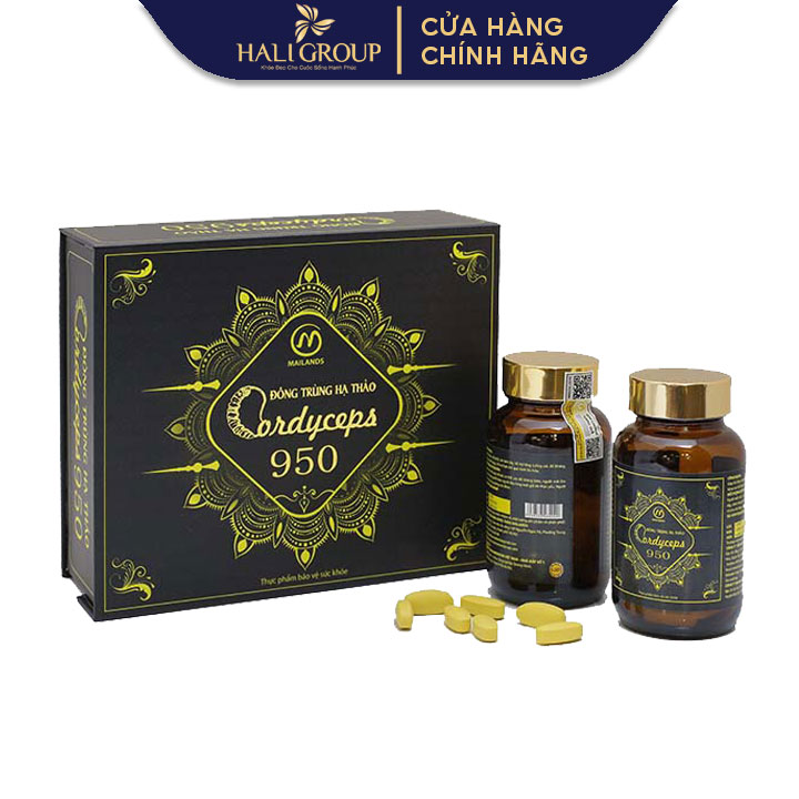 Đông trùng hạ thảo cordyceps 950 mailands hộp 60 viên