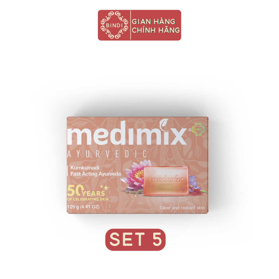 Set 5 Xà phòng Medimix Kumkumadi Nghệ Tây 125g/bánh