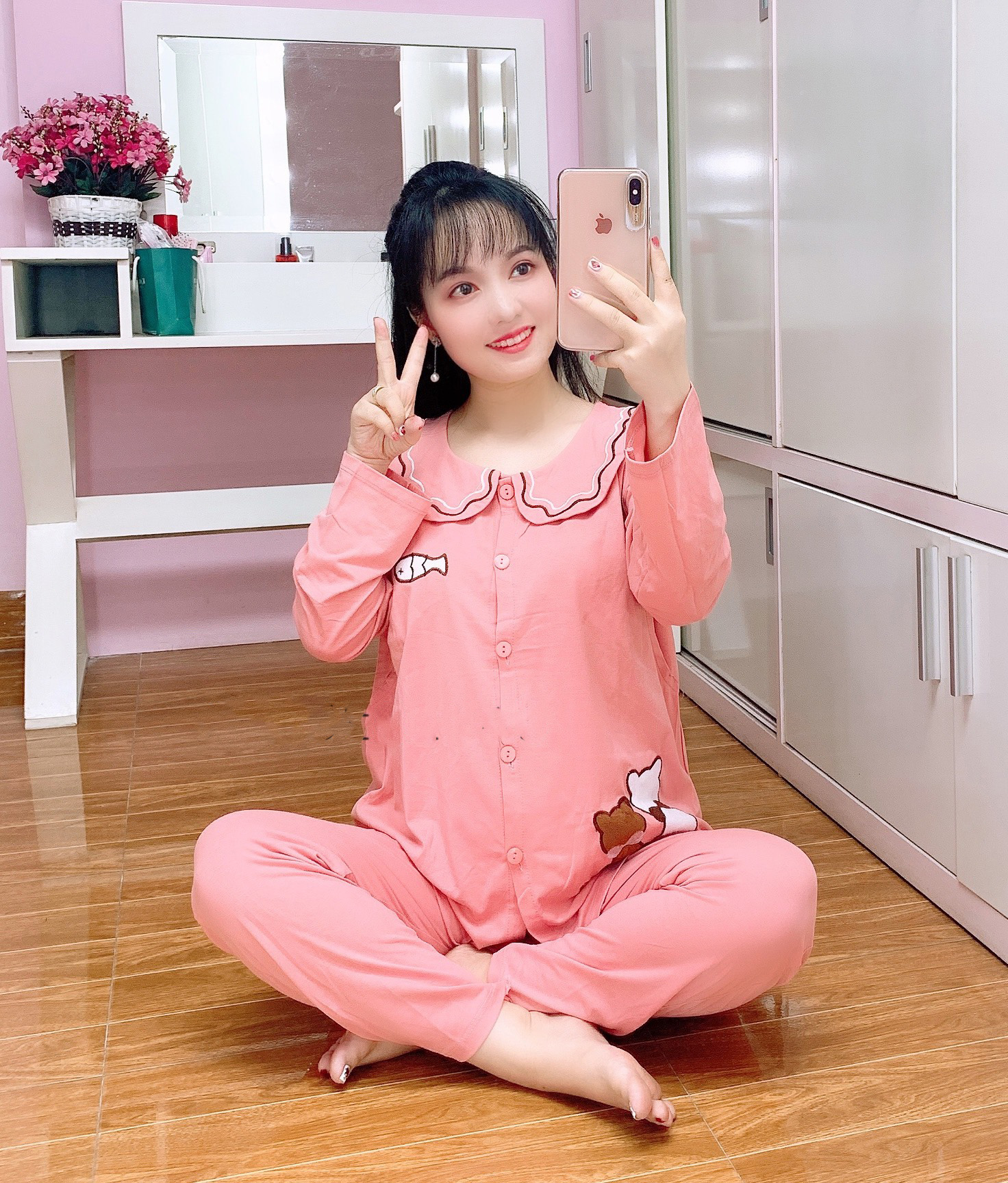 Đồ bộ bầu và sau sinh dài tay