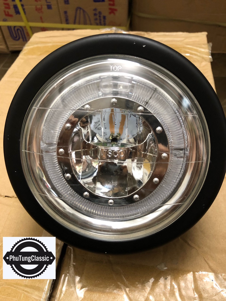 Pha Led kiểu dáng SU GN125, độ các dòng xe classic, cafe racer...