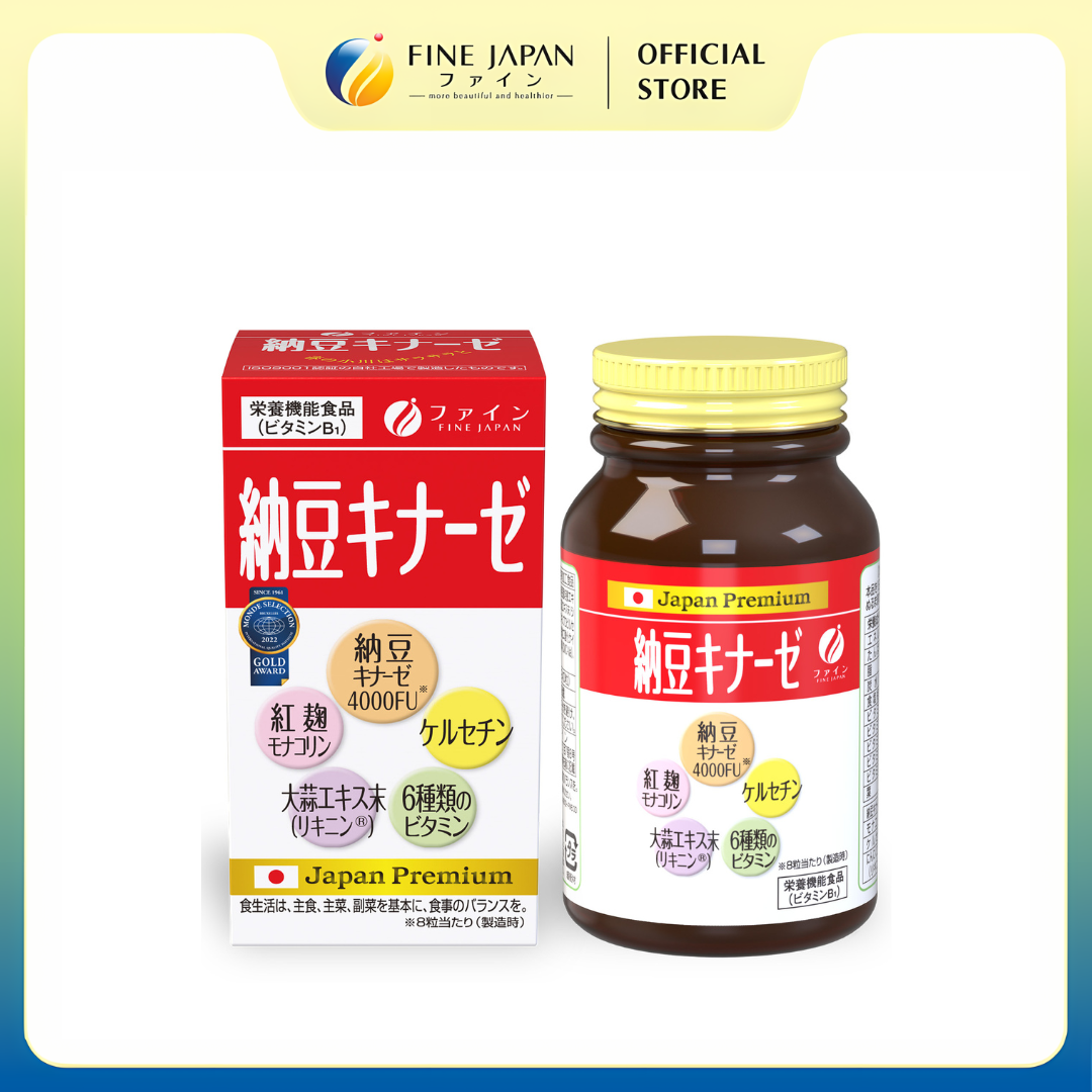 Viên uống Natto Kinase 4000FU FINE JAPAN hỗ trợ điều trị tai biến đột quỵ